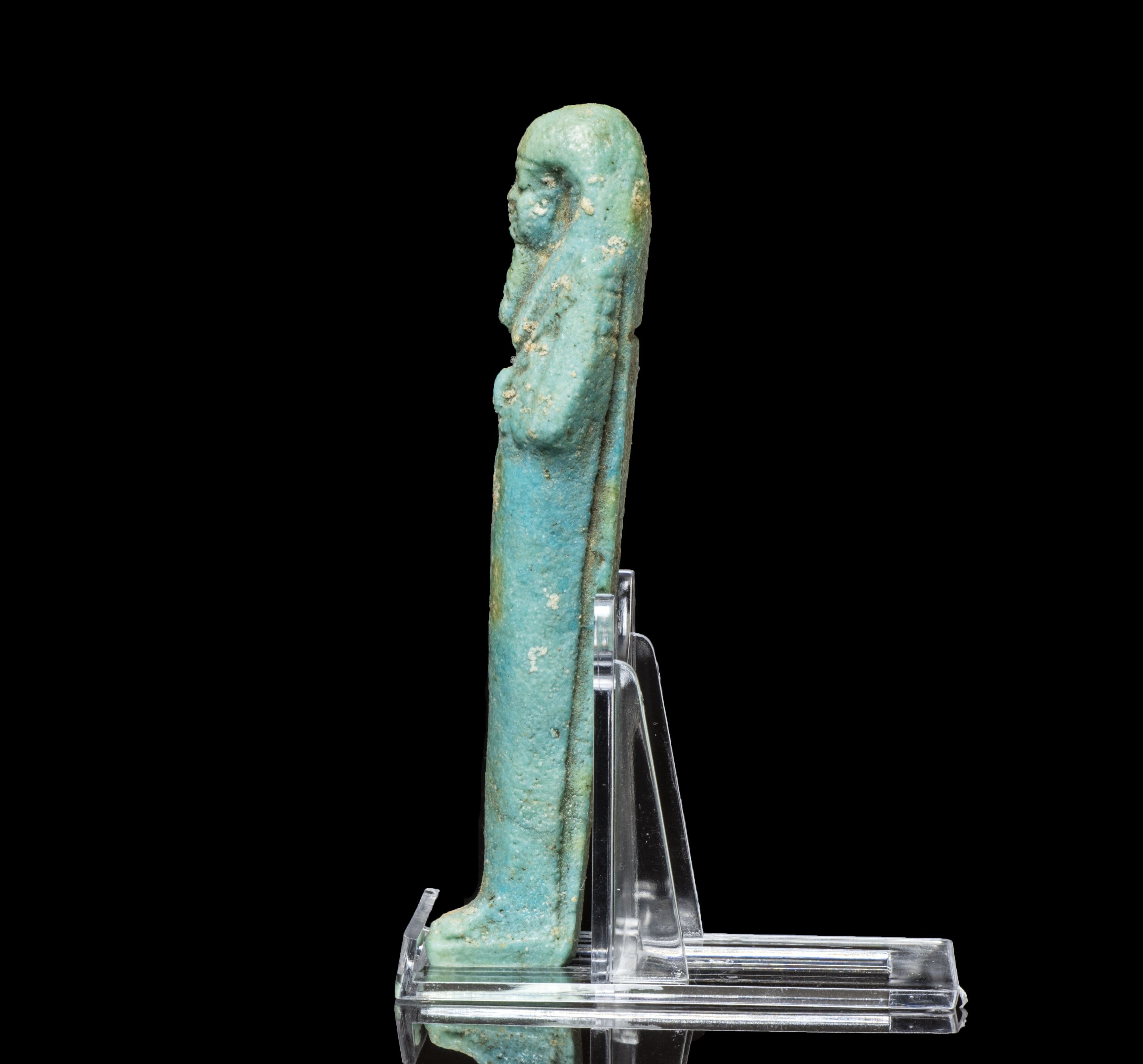 Ancient Egyptian faience shabti 4th-1st century BC. Antiquities 4